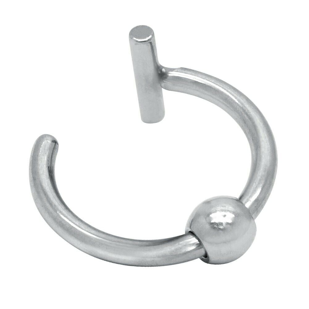 Fake Piercing Septum mit Kugel Lippen, Ohr, Ring Stecker, Fake Piercing
