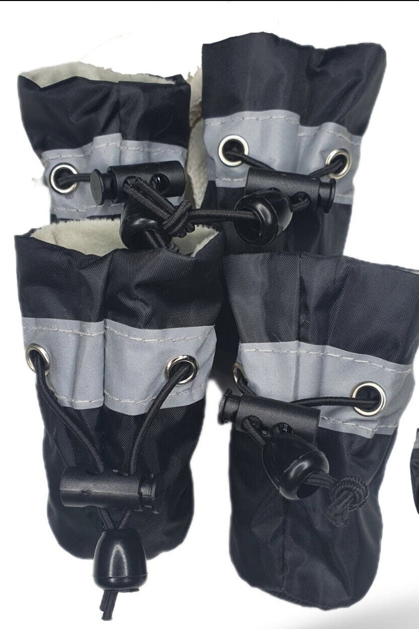 2 Paar Hundeschuhe Pfoten Schutz Schuhe für Hunde Regenschutz Schnee Winterschuhe