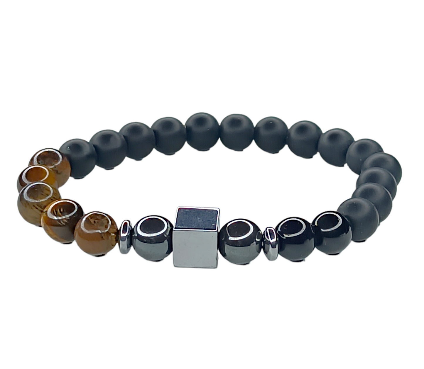 2er SET PARTNERARMBAND Freundschaftsarmbänder in Naturstein Optik