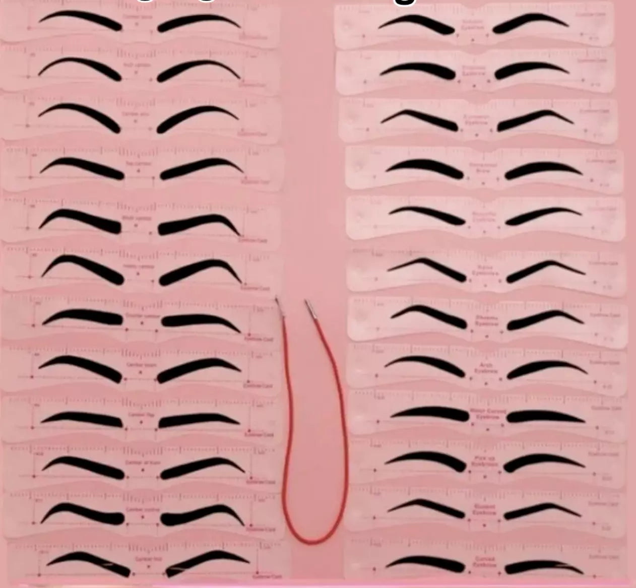 24 Teiliges Augenbrauen Schablone Set Augenbrauenrasierer Schablonen Band