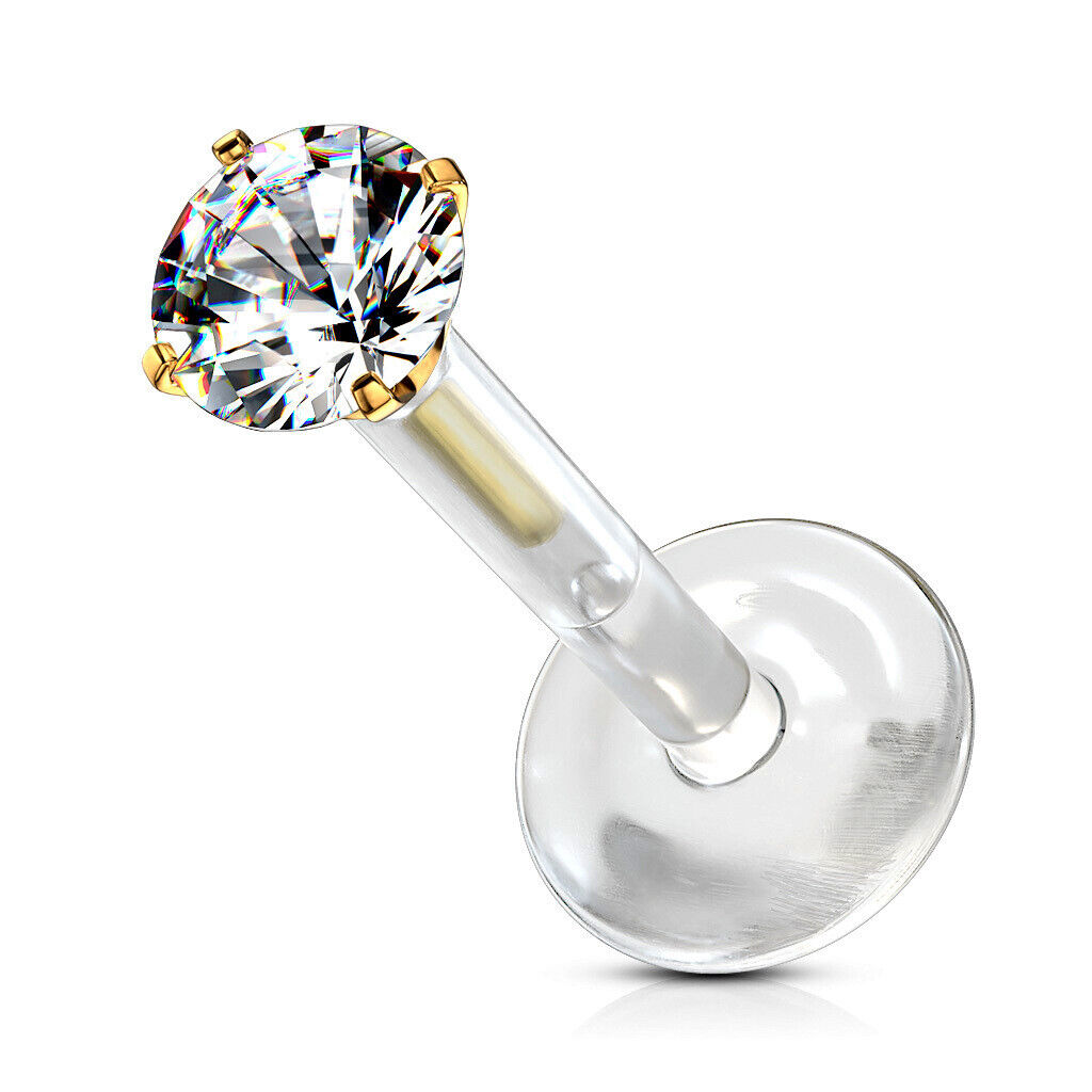 Lippenpiercing Bioflex Labret MONROE MADONNA Zirkonia 1,2mm