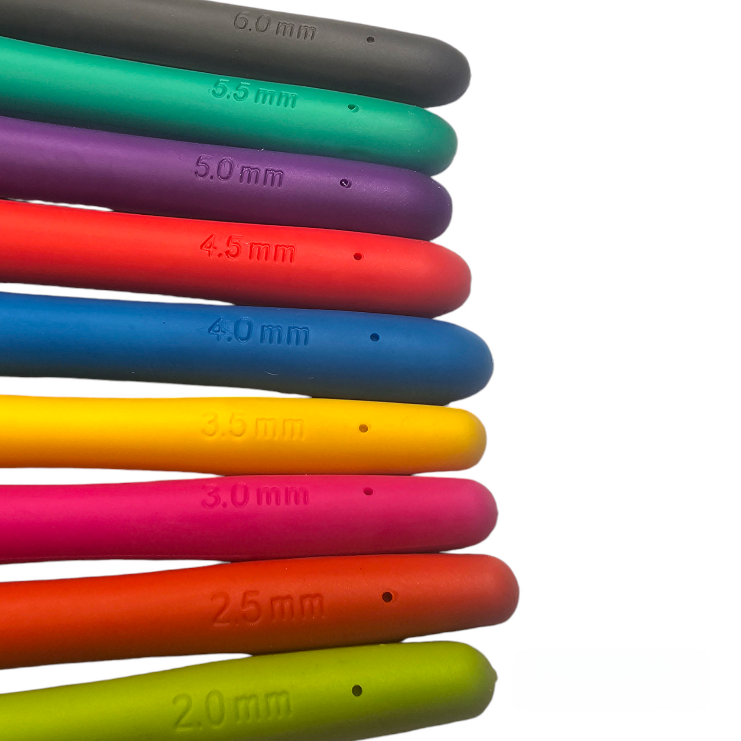 Häkelnadel 9teiliges Häkelset Häkeln mit Gummi Softgriff - 9 Größen