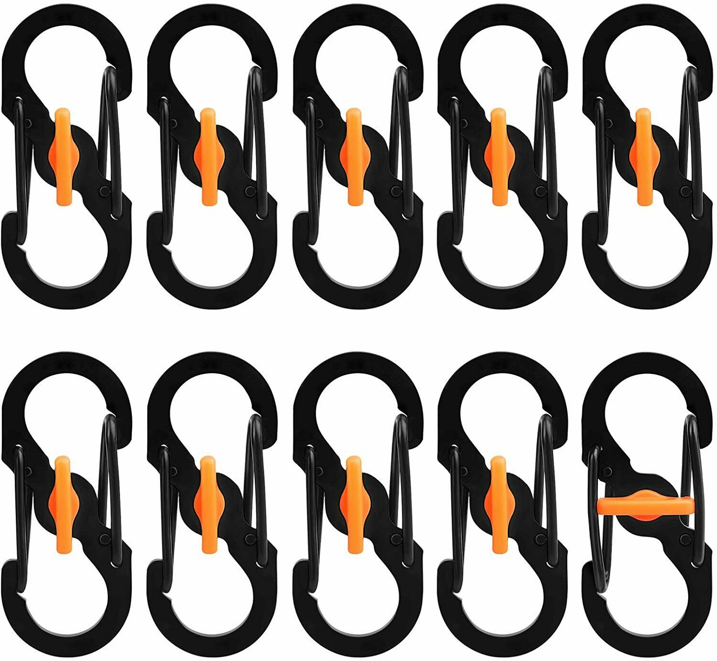Mini Karabiner Karabinerhaken MicroLock S-Biner Doppelkarabiner klein DE