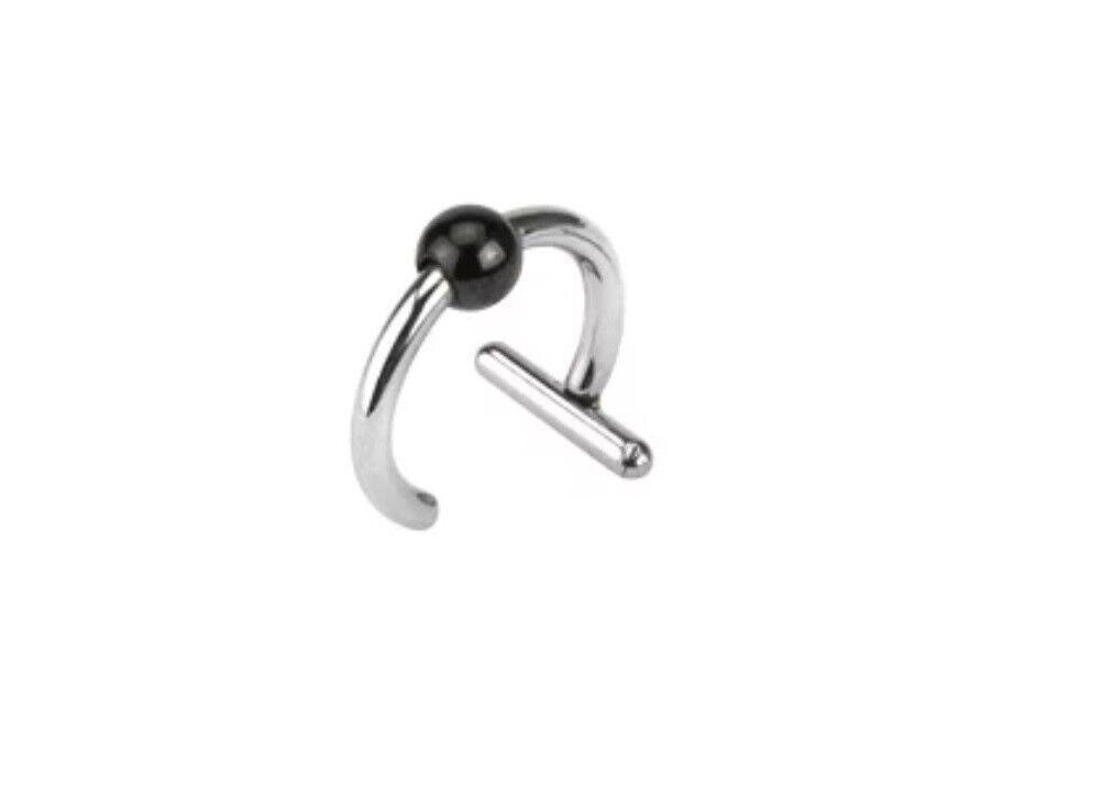 Fake Piercing Septum mit Kugel Lippen, Ohr, Ring Stecker, Fake Piercing