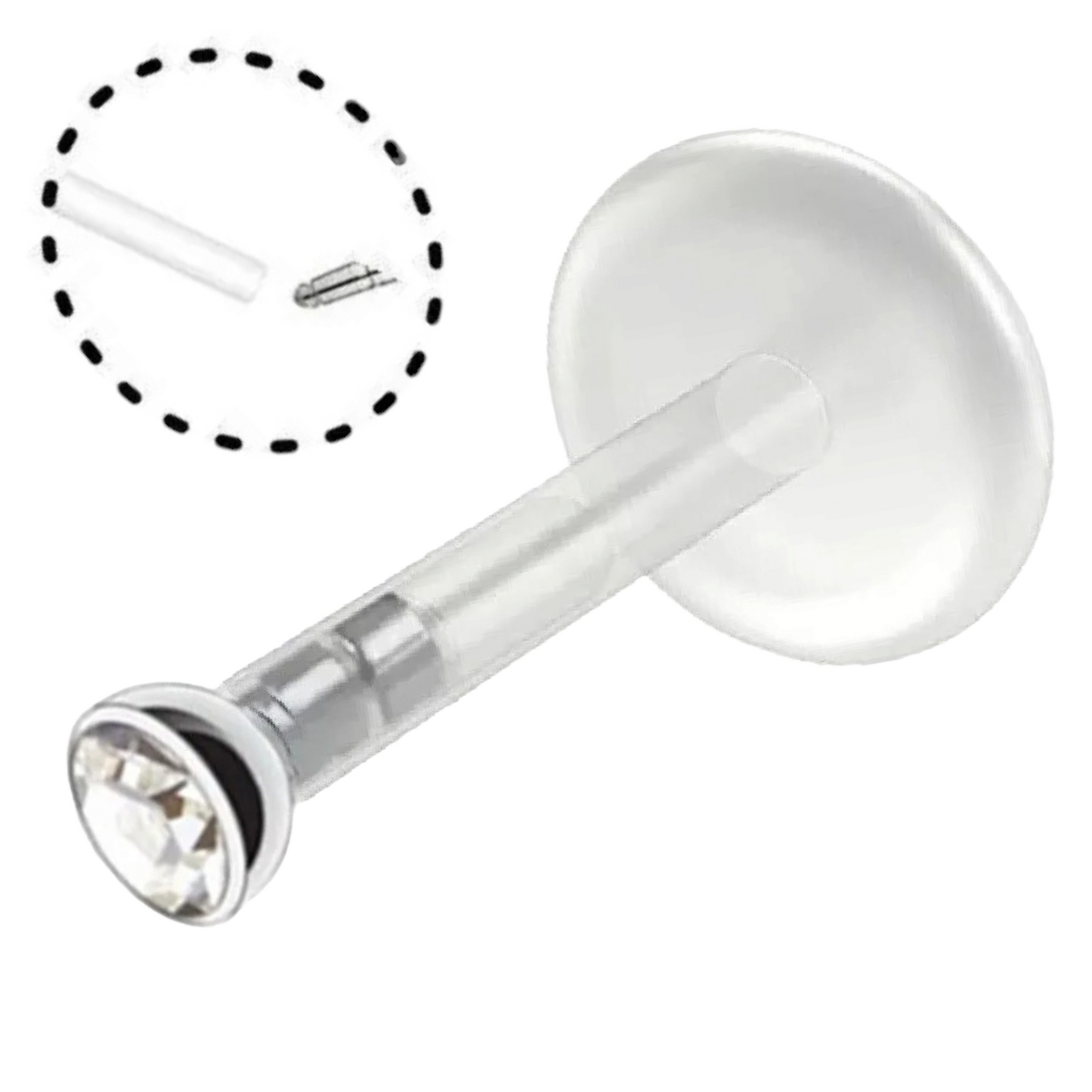 Lippenpiercing Bioflex Labret Medus 2 Varianten (4er Set)
