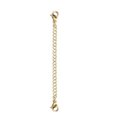 Kettenverlängerung Gold Silber Schwarz Edelstahl Kette Karabiner 5 10 15cm