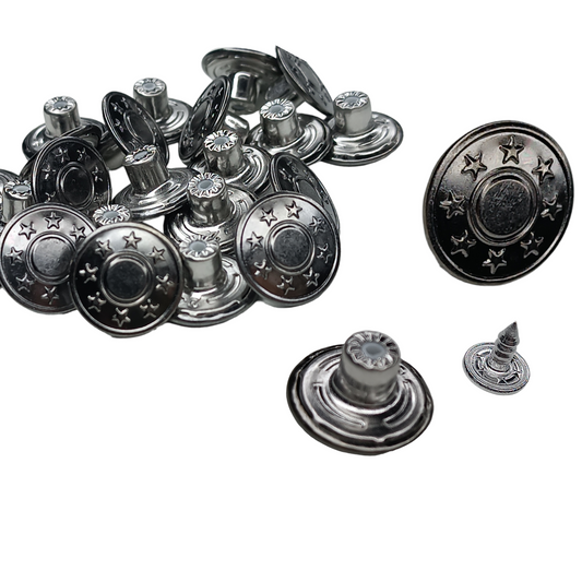Hosen Ersatz Knöpfe Jeansknöpfe Set Hosen Knöpfe Ø 20 mm, Ø 17 mm, Knopf