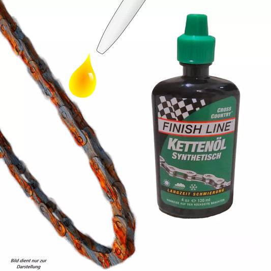 Kettenöl Finish Line Cross-Country Wet Fahrrad MTB E bike Regen syntetisch 60ml