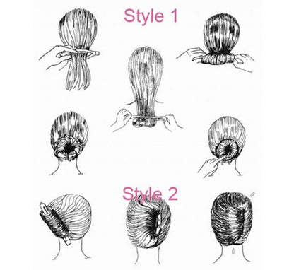 Haar Frisurenhilfe Knotenrolle Dutt Haarknoten Haarstyler Hair Bun Topsy Tail